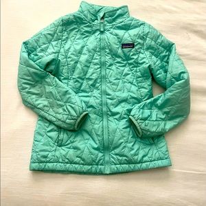 Patagonia Nano Puff Jacket Seaform Jacket Girls Size 12